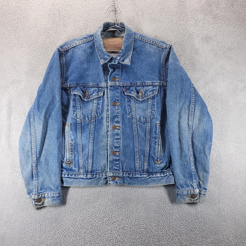 VTG Levis Jacket Mens 38 Blue Denim Trucker 80s Made in USA 70506